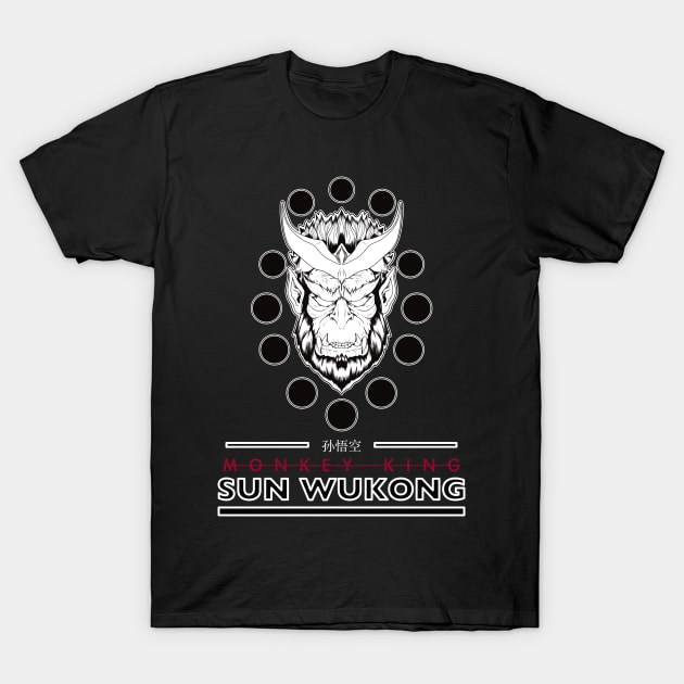 Sun Wukong Monkey King Illustration T-Shirt by Redgy.Art